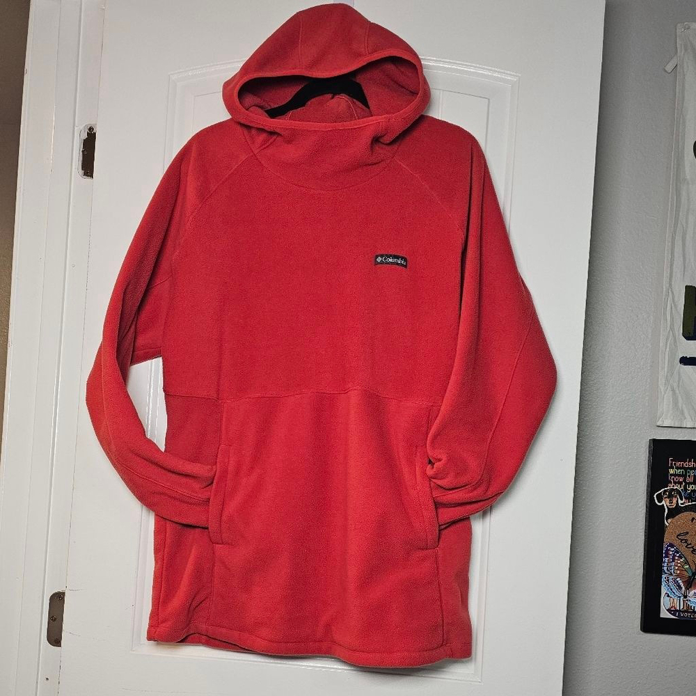 Columbia XL burnt orange fleece pullover hoodie
